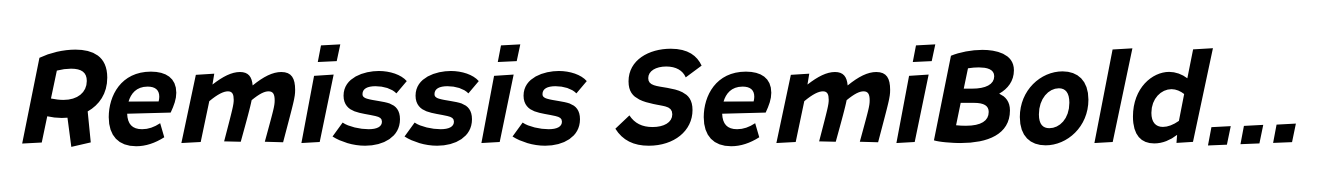 Remissis SemiBold Italic